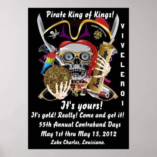 Pirate King of Kings Lafitte Belangrijke Uitzicht  Poster (Voorkant)