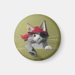 Pirate Kitten #2 Magnet Magneet