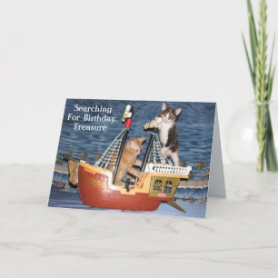 Pirate Kittens Gepersonaliseerde Verjaardag Kaart