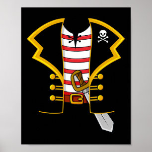Pirate kostuum partij Halloween Poster