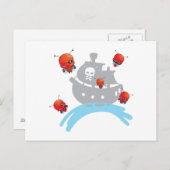 Pirate Ladybugs Briefkaart (Voorkant / Achterkant)