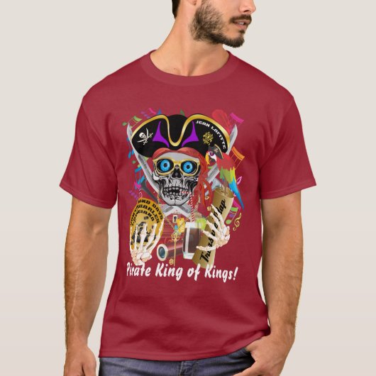 Pirate Lafitte All Styles Mannen Uitzicht Hints T-shirt (Voorkant)