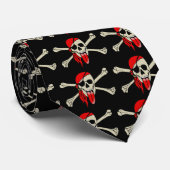 Pirate Laurent Drapeau met extra lange tong Stropdas (Opgerold)