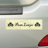 Pirate Lawyer Bumpersticker (Op auto)