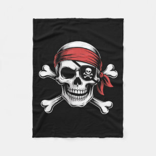 Pirate Lazy Skull Bandana Halloween Kostuum Mannen Fleece Deken