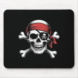Pirate Lazy Skull Bandana Halloween Kostuum Mannen Muismat