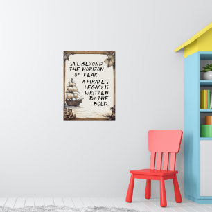 Pirate leven motivatie woorden Miceville Poster