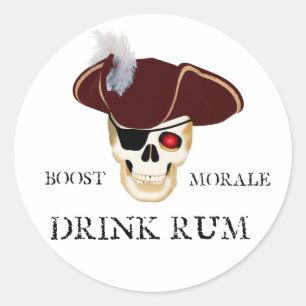 Pirate Light Rum Ronde Sticker