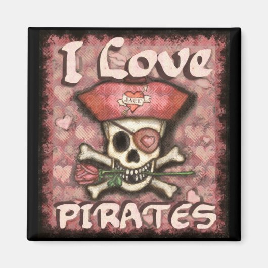 Pirate Lover's Valentijn Magnet Magneet (Voorkant)