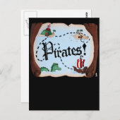 Pirate Map Briefkaart (Voorkant / Achterkant)