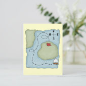 Pirate Map Briefkaart (Staand voorkant)