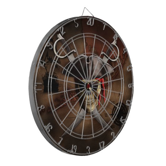 Pirate Map Dartbord (Voorkant Links)
