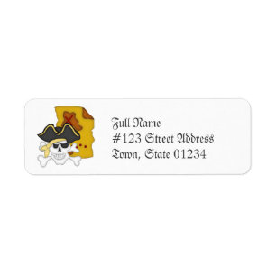 Pirate Map en Crossbones Mailing Labels