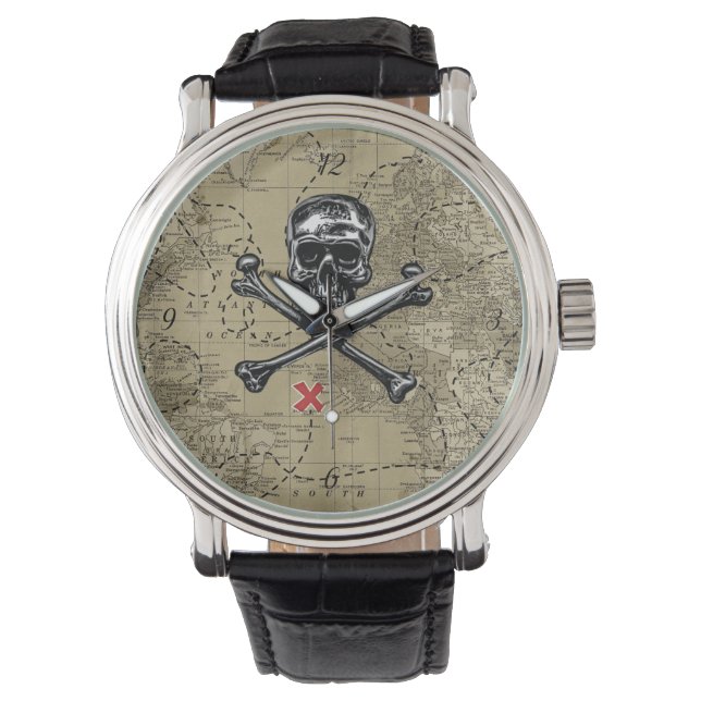 Pirate Map Horloge (Voorkant)