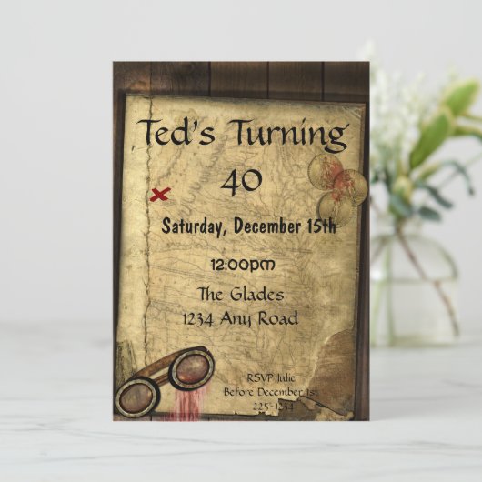 Pirate Map Kaart (Staand voorkant)