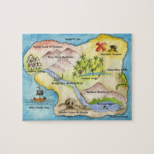 Pirate Map Puzzle Legpuzzel (Horizontaal)