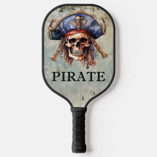 Pirate Mascot Pickleball Paddle (Voorkant)