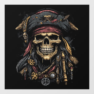 Pirate Mascot Venster Cling Raamsticker