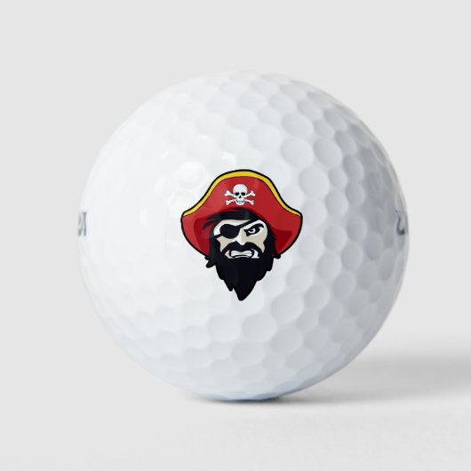 Pirate Mascotte Golf Ballen (Voorkant)
