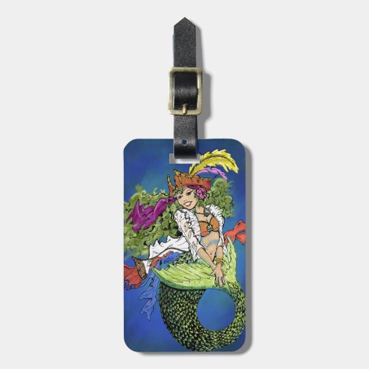 Pirate Mermaid Bagagelabel (Voorkant verticaal)