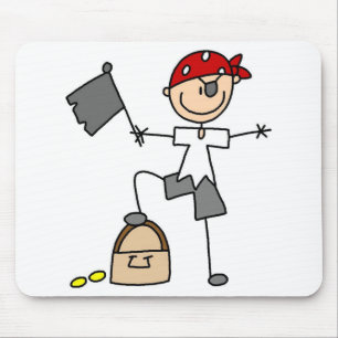 Pirate met schatkist Mousepad Muismat