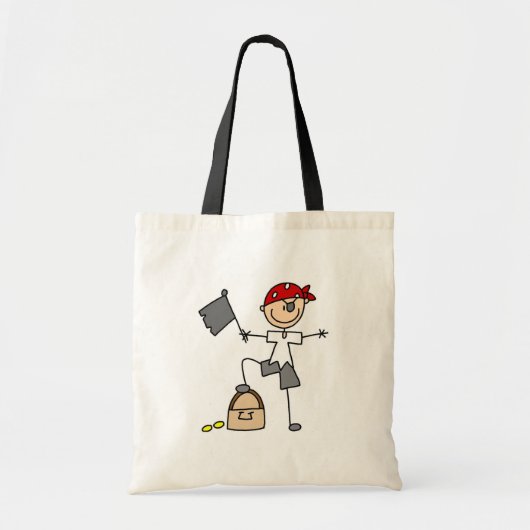 Pirate met schatkistzak tote bag (Voorkant)