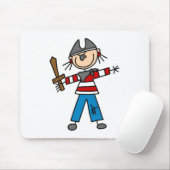 Pirate met zwaard Mousepad Muismat (Met muis)