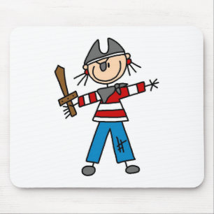 Pirate met zwaard Mousepad Muismat