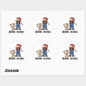 Pirate Middle Brother Ronde Sticker (Vel)