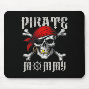 Pirate Mommy Jolly Roger Vlag en schedel crossbone Muismat