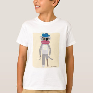 Pirate Monkey Fun Sockmonkey Cartoon Karakter T-shirt