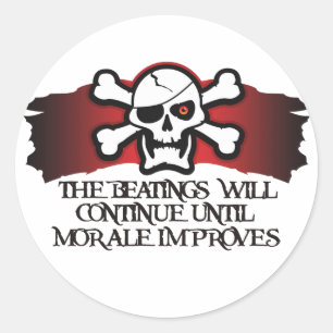 Pirate Morale Ronde Sticker