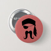 Pirate Mustache Ronde Button 5,7 Cm (Voorkant /achterkant)