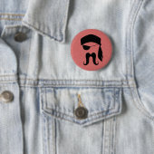 Pirate Mustache Ronde Button 5,7 Cm (In situ)