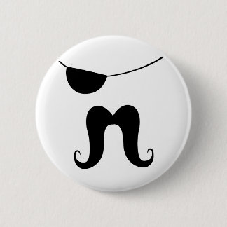 Pirate Mustache Ronde Button 5,7 Cm