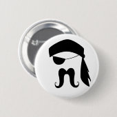 Pirate Mustache Ronde Button 5,7 Cm (Voorkant /achterkant)