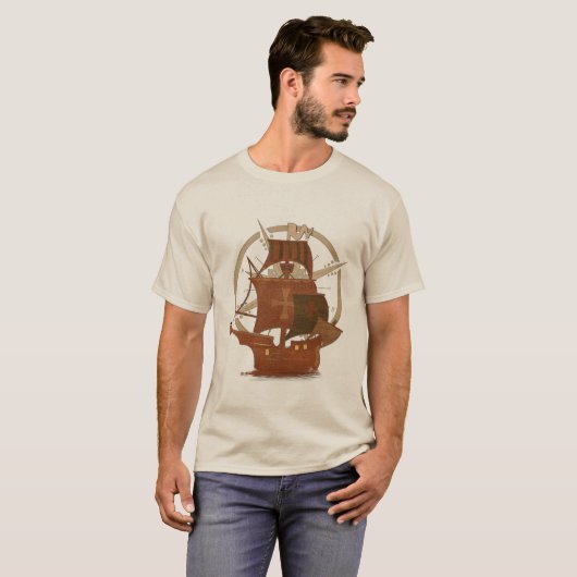 Pirate Mystery Ship T-shirt (Voorkant volledig)