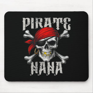 Pirate Nana Jolly Roger Vlag en schedel crossbones Muismat