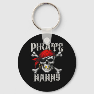 Pirate Nanny Jolly Roger Vlag en schedel crossbone Sleutelhanger