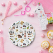 Pirate Nautical Icons Papieren Bordje (Feest)