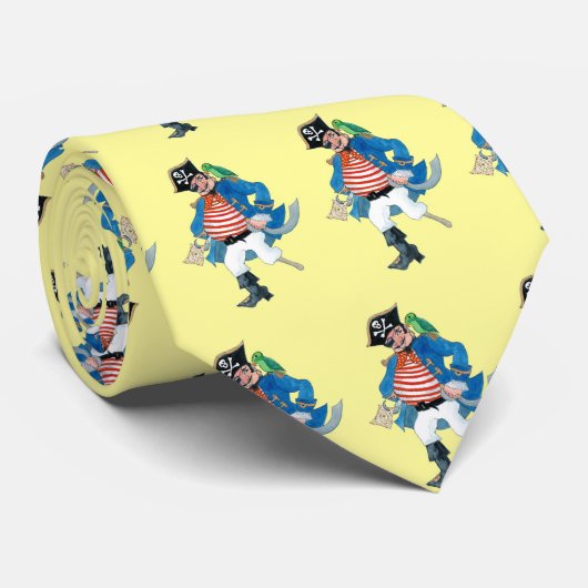 Pirate Necktie - Cream Stropdas (Opgerold)