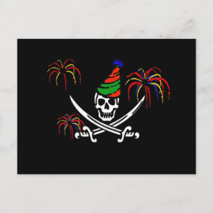 Pirate New Year's Eve Party Invitation Carte posta