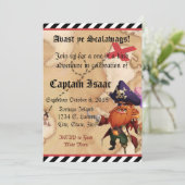 Pirate nodigt 5x7 uit kaart (Staand voorkant)