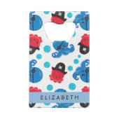 Pirate Octopus, Motif Octopus, Mer, Votre Nom (Dos)