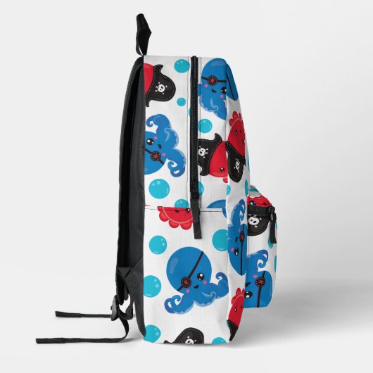 Pirate Octopus, Octopus Pattern, Zee Animals Bedrukte Rugzak (Links)