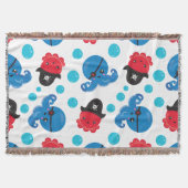 Pirate Octopus, Octopus Pattern, Zee Animals Deken (Voorkant)