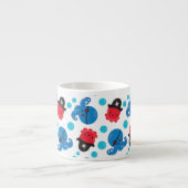Pirate Octopus, Octopus Pattern, Zee Animals Espresso Kop (Voorkant)