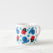 Pirate Octopus, Octopus Pattern, Zee Animals Espresso Kop (Voorkant rechts)