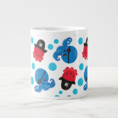 Pirate Octopus, Octopus Pattern, Zee Animals Extra Grote Beker (Voorkant)