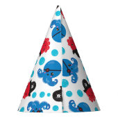 Pirate Octopus, Octopus Pattern, Zee Animals Feesthoedjes (Achterkant)